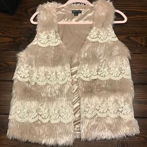 Faux fur vest
